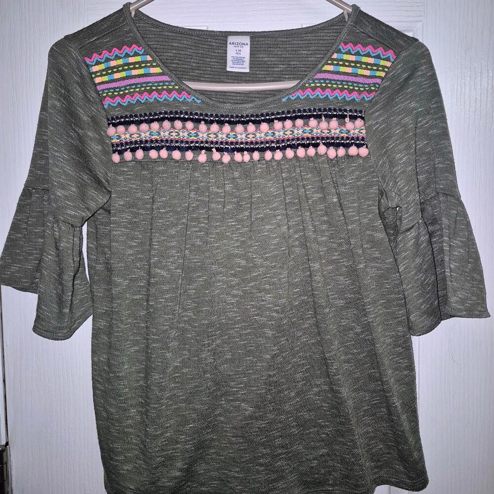 Arizona Girls Green and pink top